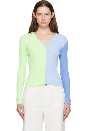 Staud Green & Blue Cargo Cardigan