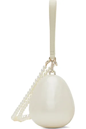 Simone Rocha Off-White Micro Pearl Egg Bag