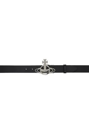 Vivienne Westwood Black Line Orb Buckle Belt