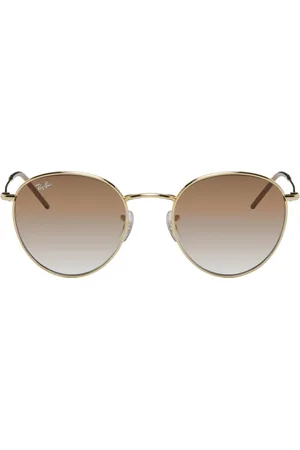 Ray-Ban Gold Round Reverse Sunglasses