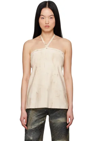 Serapis Tar-Painted Halter Top