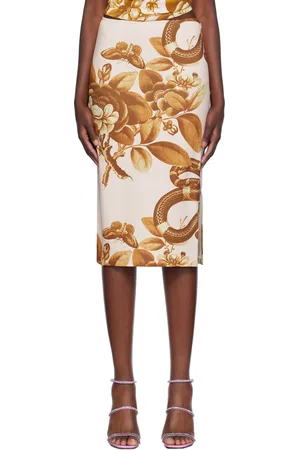 Miaou Pink & Yellow Moni Midi Skirt