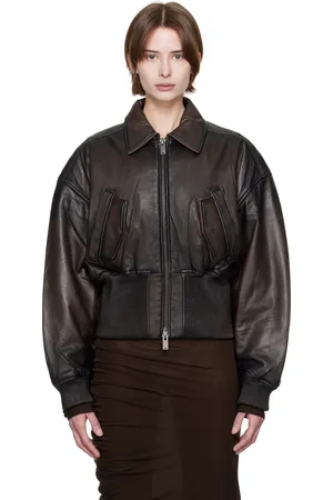 Holzweiler Brown Saphra Leather Jacket