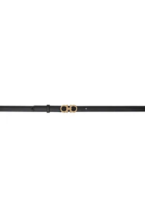 Salvatore Ferragamo Black Gancini Fisse Belt