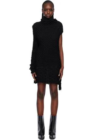 Issey Miyake Black Shell Minidress