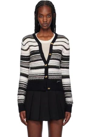 Ganni Black Stripe Cardigan