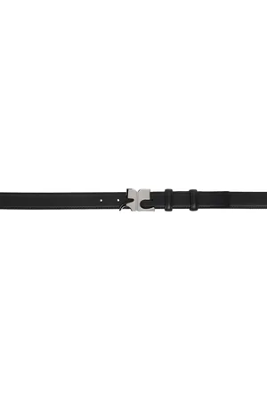 Courrèges Black AC Leather Belt