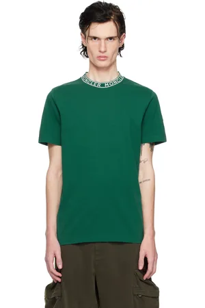 Moncler Green Logo-Trimmed Cotton T-shirt