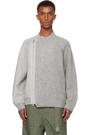 SACAI Gray Zip Sweater