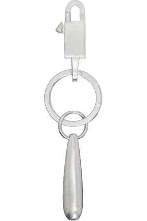Rick Owens Silver Hollywood Teardrop Keychain