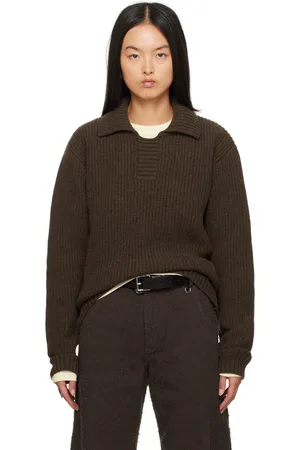mfpen Brown Collar Sweater