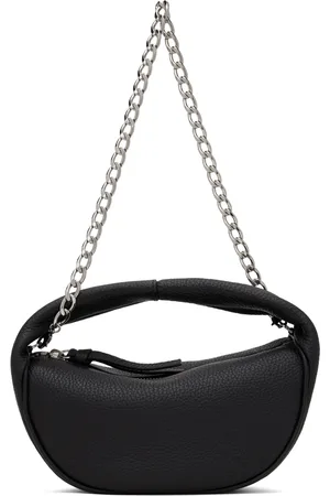 By Far Black Leather Baby Cush Bag