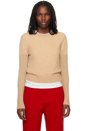 Guest In Residence Brown Shrunken Crew Sweater