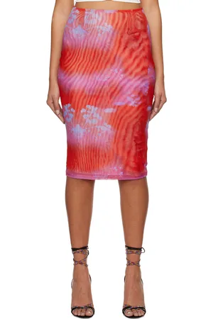 Miaou Red Verona Midi Skirt