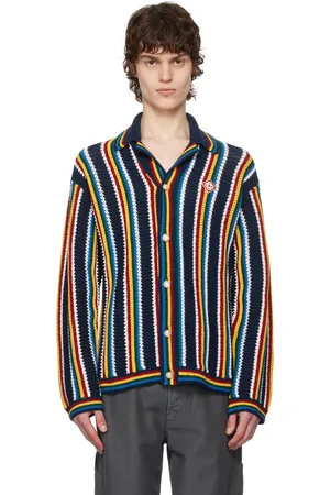 Casablanca Multicolor Stripe Crochet Shirt