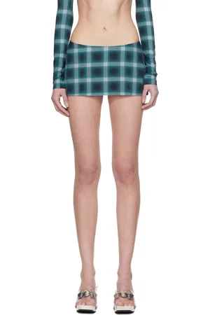 Mowalola MISS SIXTY Edition Plaid Miniskirt