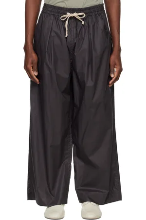 JAN JAN VAN ESSCHE Gray O-Project Coated Typewriter Wide Trousers