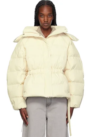 Ganni Beige Tech Oversized Down Puffer Jacket