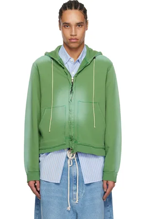 Camiel Fortgens Green Fitted Zip Hoodie