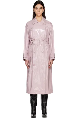 Stand Studio Pink Katharina Faux-Leather Trench Coat