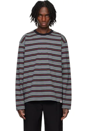 Solid Multicolor Long Sleeve Striped T-shirt