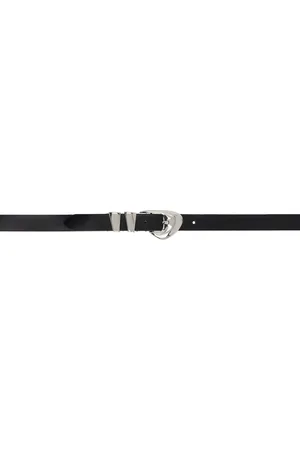 By Far Black Moore Semi Patent Leather Belt