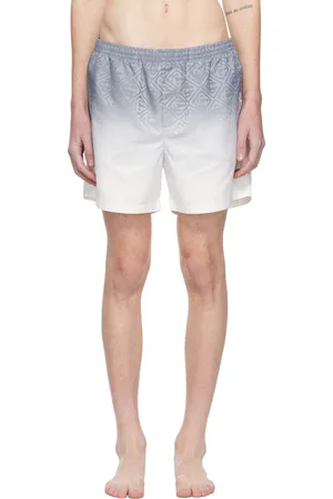 Casablanca White & Gray Printed Swim Shorts