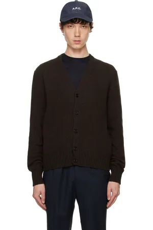 Ami Brown Cashmere Ami De Cœur Cardigan