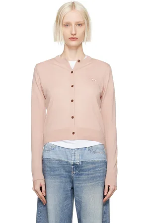 Maison Kitsuné Pink Baby Fox Patch Regular Cardigan