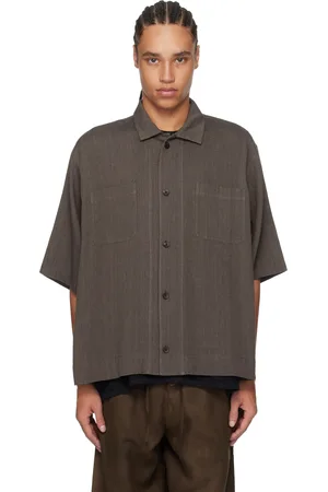 Aviva Jifei Xue Gray Short Sleeve Boxy Shirt