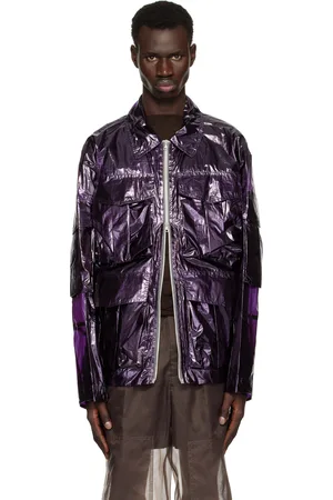 DRIES VAN NOTEN Purple Overdyed Transparent Jacket
