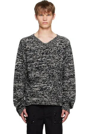 UNDERCOVER Black & White V-Neck Sweater