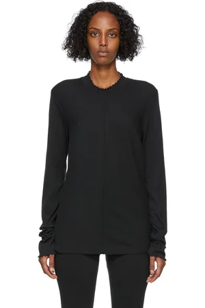RAQUEL ALLEGRA Black Long Sleeve Fitted T-Shirt