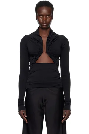 Rick Owens Black Hollywood Jersey LS Prong T-shirt