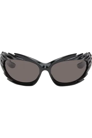 Balenciaga Black Wraparound Sunglasses