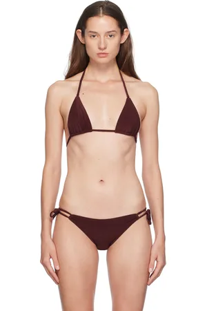 Yasmine Eslami Burgundy Mica Bikini Top