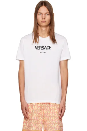 VERSACE White Embroidered T-Shirt