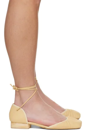 LEMAIRE Yellow Micro Ballerina Heeled Sandals