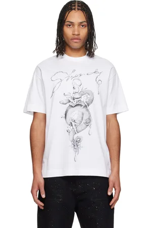 Givenchy White Chandelier & Snake Print T-shirt