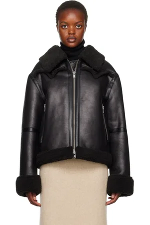 Stand Studio Black Lessie Faux-Shearling Jacket