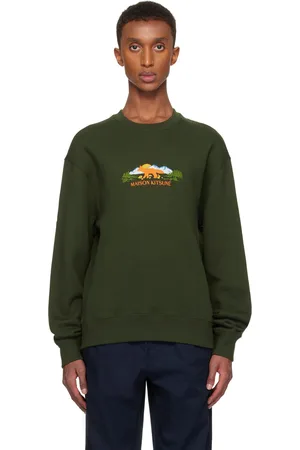 Maison Kitsuné Green Outdoor Profile Fox Comfort Sweatshirt