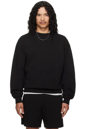 SKIMS Black Terry Classic Crewneck Sweatshirt