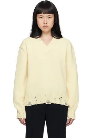 Ami Off-White Cutout Sweater