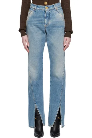 Balmain Blue Vented Jeans
