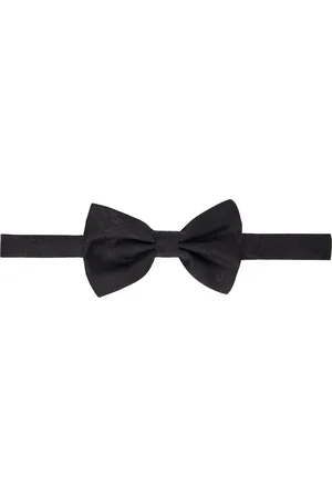 DRIES VAN NOTEN Black Jacquard Bow Tie