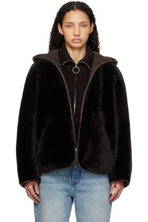 Proenza Schouler Brown White Label Dakota Reversible Shearling Jacket
