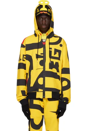 WALTER VAN BEIRENDONCK Yellow Maxi Zip Hoodie