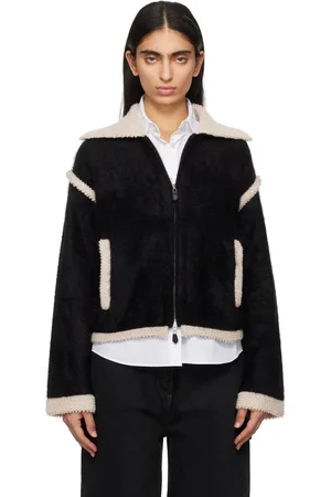 Guest In Residence Black Grizzly Bomber Jacket