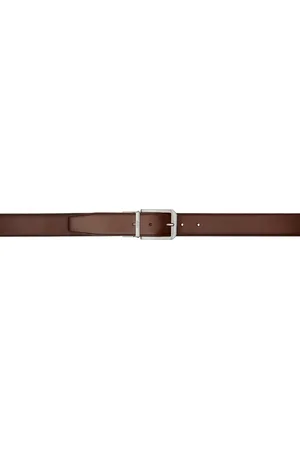 Ermenegildo Zegna Brown & Black Leather Reversible Belt