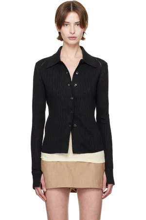 mfpen Black Knitted Rib Shirt